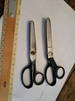 Vintage WISS MODEL CB7 USA PINKING SHEARS SCISSORS Lot of 2 shears - Image 1 of 4