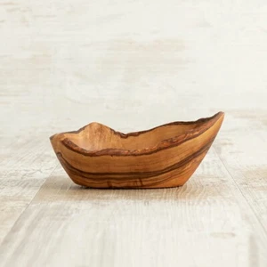 Antipasti/Aperitivi: set 4 ciotoline rustiche mignon in legno di ulivo cm 15x9x6 - Imagen 1 de 2