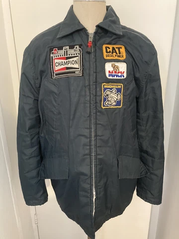 Drag Racing Jacket. Vintage 1970’s Custom 1 of Kind Patched Drag Racing Jacket Cover