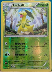 POKEMON - Turbofiebre - Lorblatt - 2/122 - REVERSE HOLO - alemán - Imagen 1 de 1