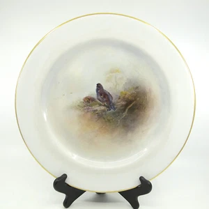 ROYAL WORCESTER - JAMES STINTON Signed Game Bird Round Chop Platter 22241 - Picture 1 of 12