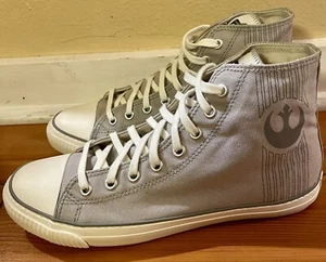 Po-Zu Star Wars Rebellion High Top Sneakers (Grey) Women's Size 8.5, EU Size 39 - Picture 1 of 6