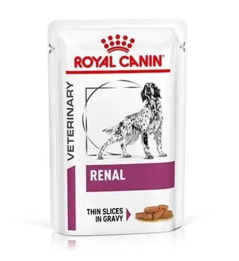 ROYAL CANIN Veterinary Renal Adult Wet Dog Food - 48x100g Pouches