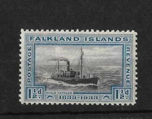 FALKLAND ISLANDS, KGV 1933 EDICIÓN CENTENARIA, 1 1/2d SG 129 MNH GOMA MARRÓN - Imagen 1 de 1