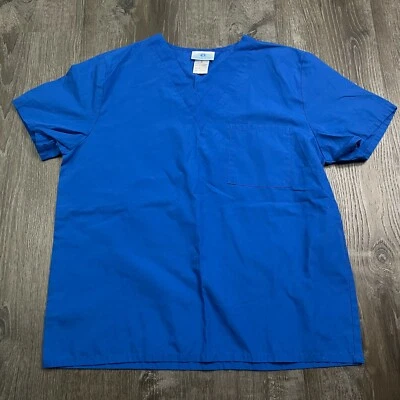 SB Unisex Scrubs Womans Scrub Top Royal Blue V-Neck Pocket S/S Size M - Image 1 of 4
