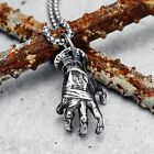 Devil's Hand Necklace Never Fade Stainless Steel Zombie Bandage Hands Pendant