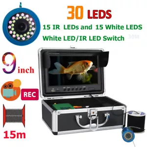 9 pulgadas 1000TVL buscador de peces cámara de pesca submarina grabadora DVR con tarjeta de 8 GB - Imagen 1 de 16