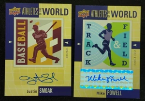 2011 Upper Deck Athletes of the World Justin Smoak + Mike Powell Autograph - Picture 1 of 11