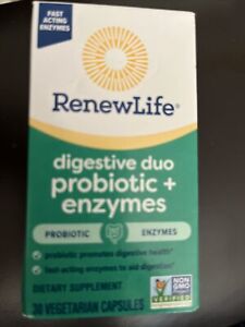 Renew Life Digestive Duo Probiotic Plus Enzymes 30 Vegetarian Tablets