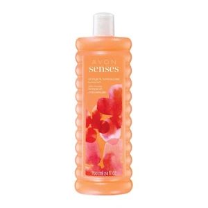 4  Avon Senses Orange and Honeysuckle Bubble Bath 24 oz. - Picture 1 of 2