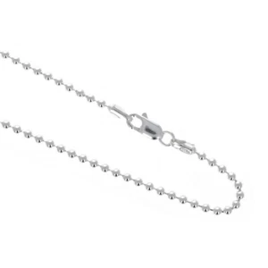 Sterling Silber Perlenkette 3 mm Perlen 16 Zoll Dicke Kette BD300 - Bild 1 von 1