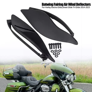 Deflectores de viento de aire de carenado de ala de murciélago para Harley Electra Street Glide 2014-2023 - Imagen 1 de 10