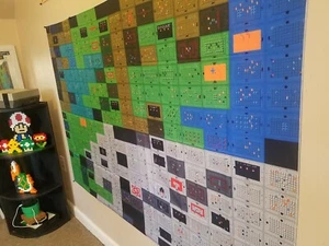 The Legend of Zelda ALLE 9 Dungeon Karten Banner 40x60 cm Wandteppich 8 Bit Retro - Bild 1 von 9