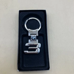 BMW 3 Silver Tone Metal Keychain. NEW - Picture 1 of 8