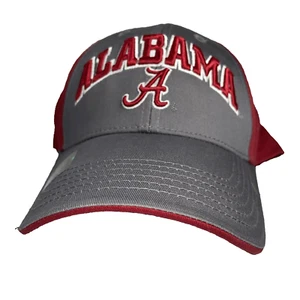 Gorra de béisbol University of Alabama nueva roja y gris gancho y bucle ajustable - Imagen 1 de 6