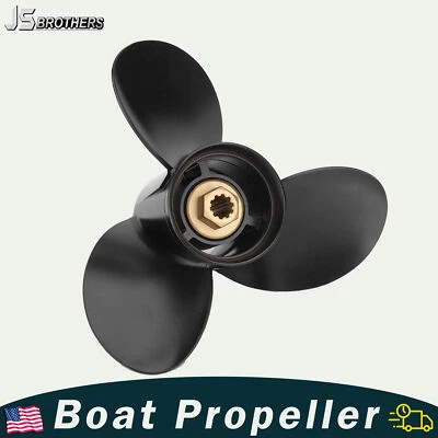 10.38" 10 3/8 x 13 Boat Outboard Propeller 48-19640A40 Fit Mercury 9.9-25HP, RH - Image 1 of 4