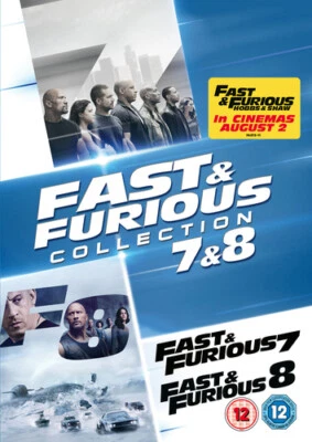 Fast & Furious 7 & 8 DVD (2019) Vin Diesel, Wan (DIR) cert 12 2 discs - Image 1 of 2