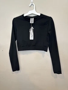 Adidas Aeroready  Long Sleeve Crop Shirt Women’s Activewear Top Size Large - Picture 1 of 4