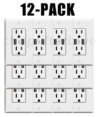 Electrical Outlet Stickers 12-Pack USB Prank Fake Joke Funny Custom HQ Sticker