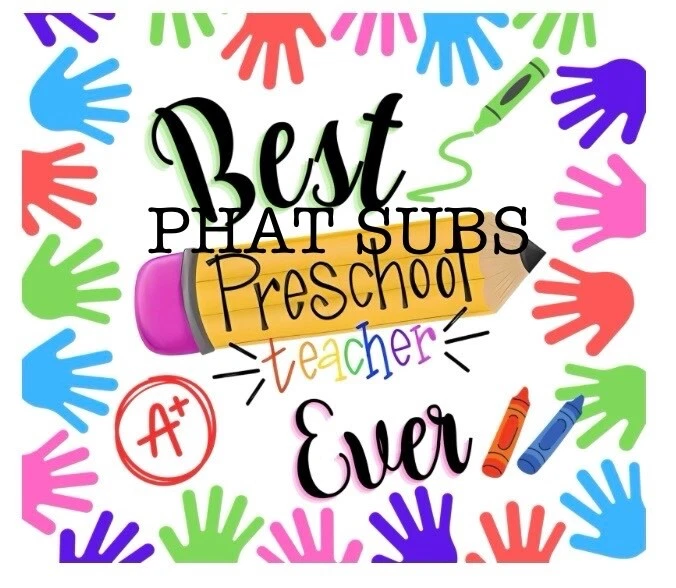 Envoltura de vaso de sublimación de 20 oz mejor maestro de preescolar listo para imprimir transferencia Foto 1 de 1