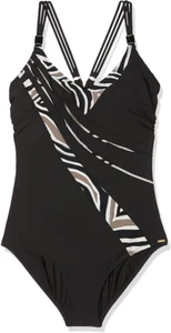 Triumph Palm Elegance OP Damen Einteiliger Badeanzug mit Unterbrustband Schwarz - Bild 1 von 2