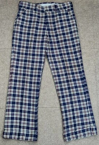 Broomsticks by Glen Oaks Vintage Wash-N-Wear karierte Hose Größe 35x32 - Bild 1 von 13