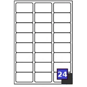 24 Labels Per A4 Sheet 63.5 x 33.9mm White Address Self Adhesive Inkjet Laser - Picture 1 of 19