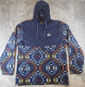 Massive Outdoor Fleece Hoodie Mens 2XL Aztec Boho 1/4 Zip Rainbow Western  - Picture 1 of 7