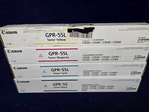 CANON TONER GPR-55 GPR-55L BLACK CYAN YELLOW MAGENTA SET OF 4 GENUINE CARTRIDGES - Bild 1 von 1