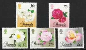 1989 Bermuda Sc# 561-65 - Old Garden Roses, Flowers, Flora. MNH Cv$9.50 - Picture 1 of 1
