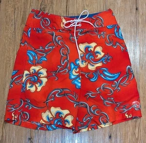 Vntg 90's Rusty Board Shorts Mens 29 Red - Picture 1 of 4