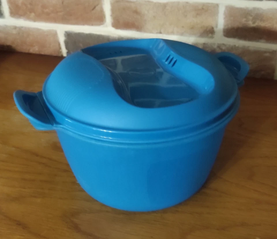 Tupperware  Maxi Cuiseur à Riz  micro-onde  3L  bleu - Photo 1/4