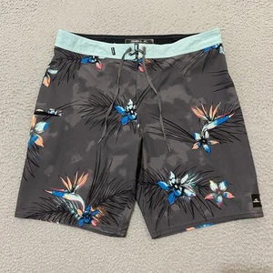 Oneill Board Shorts Para Hombre 34 Hyperfreak Elastizado Gris Floral 9" - Imagen 1 de 16