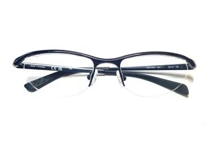 Nike Men's Eyeglasses 6037 001 Titanium Black metal Half Rim Frame 53-17-135 - Picture 1 of 4