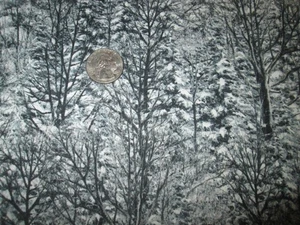 South Seas Imports Cotton Fabrics - Winter Stillness Trees - 1 yard - Picture 1 of 3