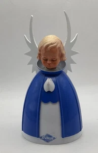 Contenedor de caramelos Angel vintage Trumpf chocolate Alemania plástico azul - Imagen 1 de 5