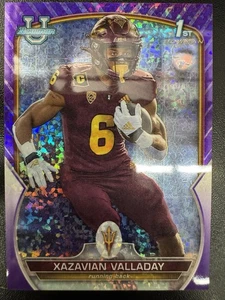 2022 Bowman University Chrome - Xazavian Valladay #64 Purple Mini-Diamond /399 - Picture 1 of 2