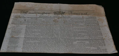 Huntingdon Journal June 10, 1852 Newspaper Pennsylvania, Local Content - Rare - Image 1 of 4