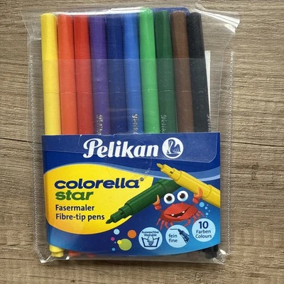 Pelikan Fasermaler Colorella Star, 10 Farben, Filzmaler, neu, fein, auswaschbar - Bild 1 von 4