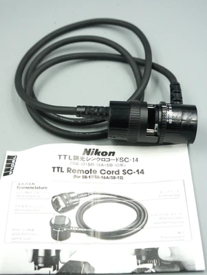 Nikon TTL Remote Cord SC-14 f/ SB-17/SB-16A/SB-12 w/ Booklet #588 - Image 1 of 3