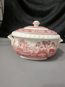 35.22Villeroy Boch Mettlach Rusticana Red Terrine Ragout Soup Bowl... - Picture 1 of 6
