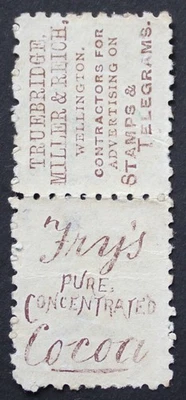 New Zealand 1893 Four Pence Frys Cocoa and Truebridge Miller SG 222c used — 第 1/2 张图片