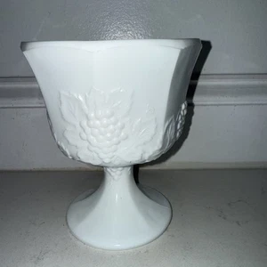 Vintage Indiana Glass, Harvest Colony Milk Glass Compote Dish 6.5x5.5 - Picture 1 of 4