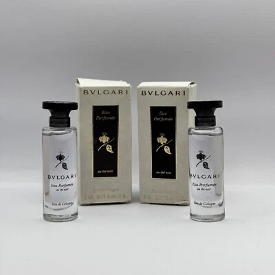 2x Eau Parfumee Au the Noir Por Bvlgari Para Mujer Mini EDC Perfume Splash 0.17oz Foto 1 de 3
