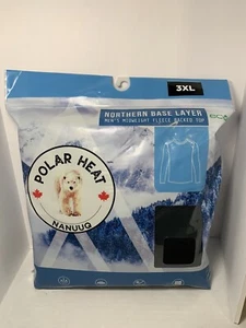 Mens Polar Heat Nanuuq Black Base Layer Shirt Size 3XL, NEW - Picture 1 of 2