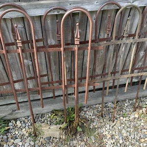 Antique Victorian Wrought Iron Fence Set 3’ X 3’ Sections Garden Tree Border - Picture 1 of 10