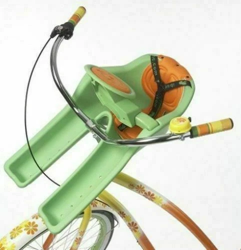 iBert Safe-T-Seat with New Padded Wheel Front Babyseat - Green