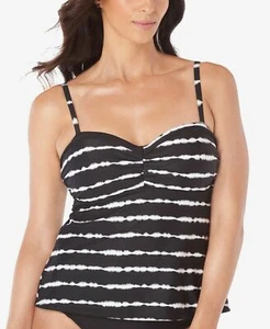 Swim Solutions Tankini Top & Ruffle Hem Skirted Bottom Size 12 Swimsuit NWT $120 - Picture 1 of 7