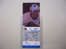 1997/98 VANCOUVER CANUCKS VS COLORADO AVALANCHE HOCKEY TICKET STUB TREVOR LINDEN