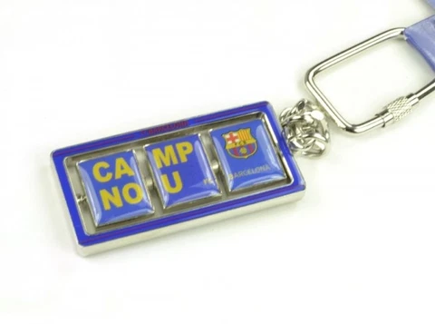 Barcelona FC Football Club Team Spinning Keyring Nou Camp Keychain Official Cover